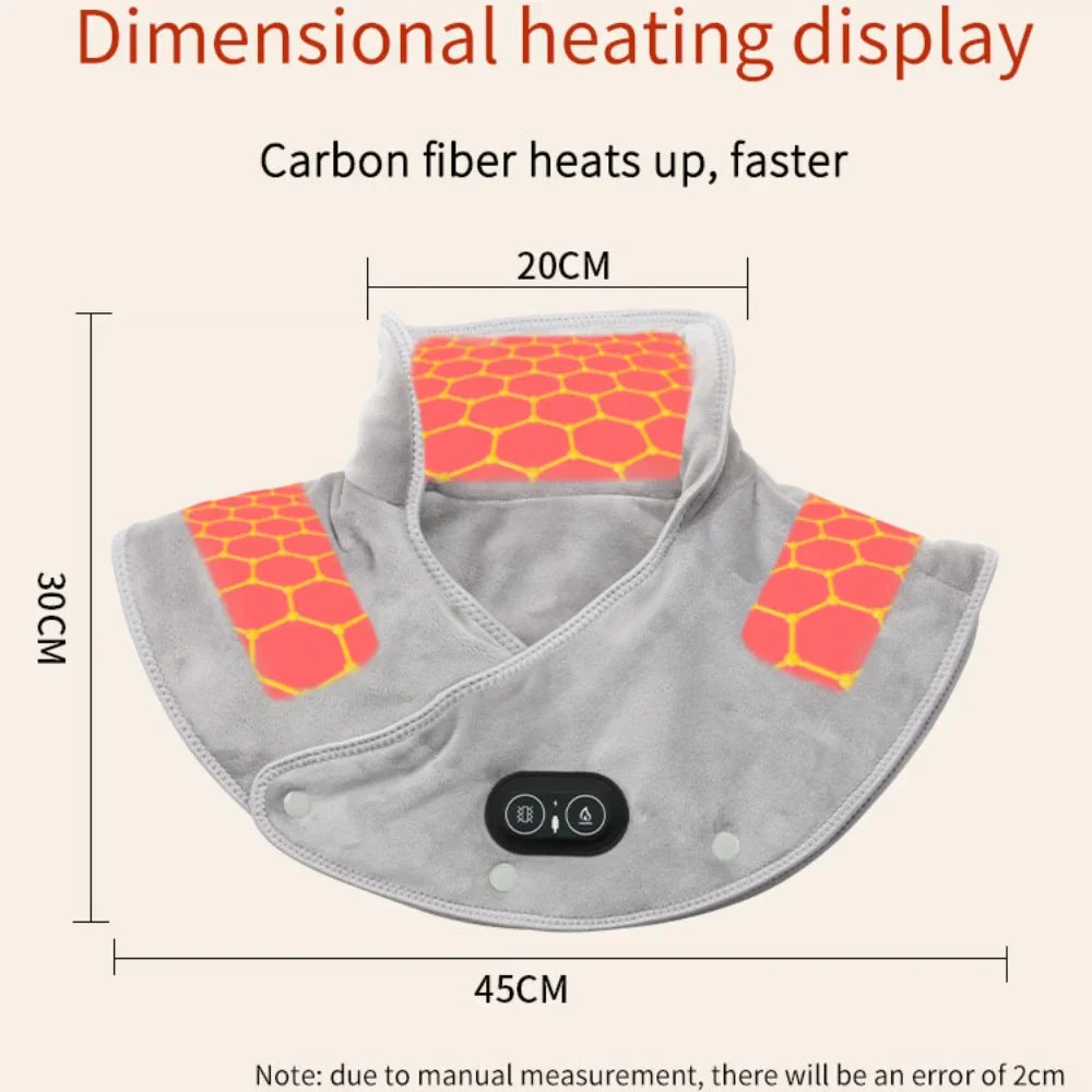 USB-Powered Heated Shoulder & Neck Wrap Grey-2